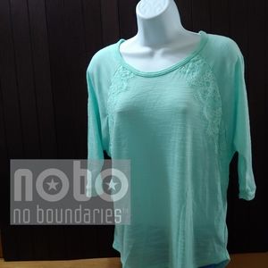 No Boundaries, S, Teal Top